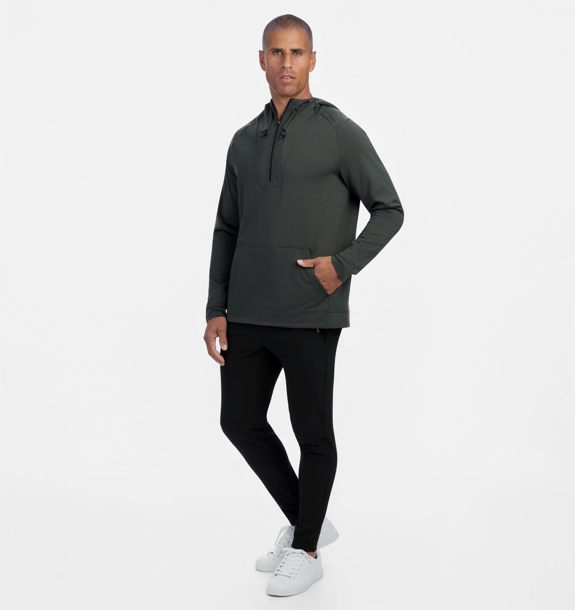 Crossover Half-Zip Hoodie