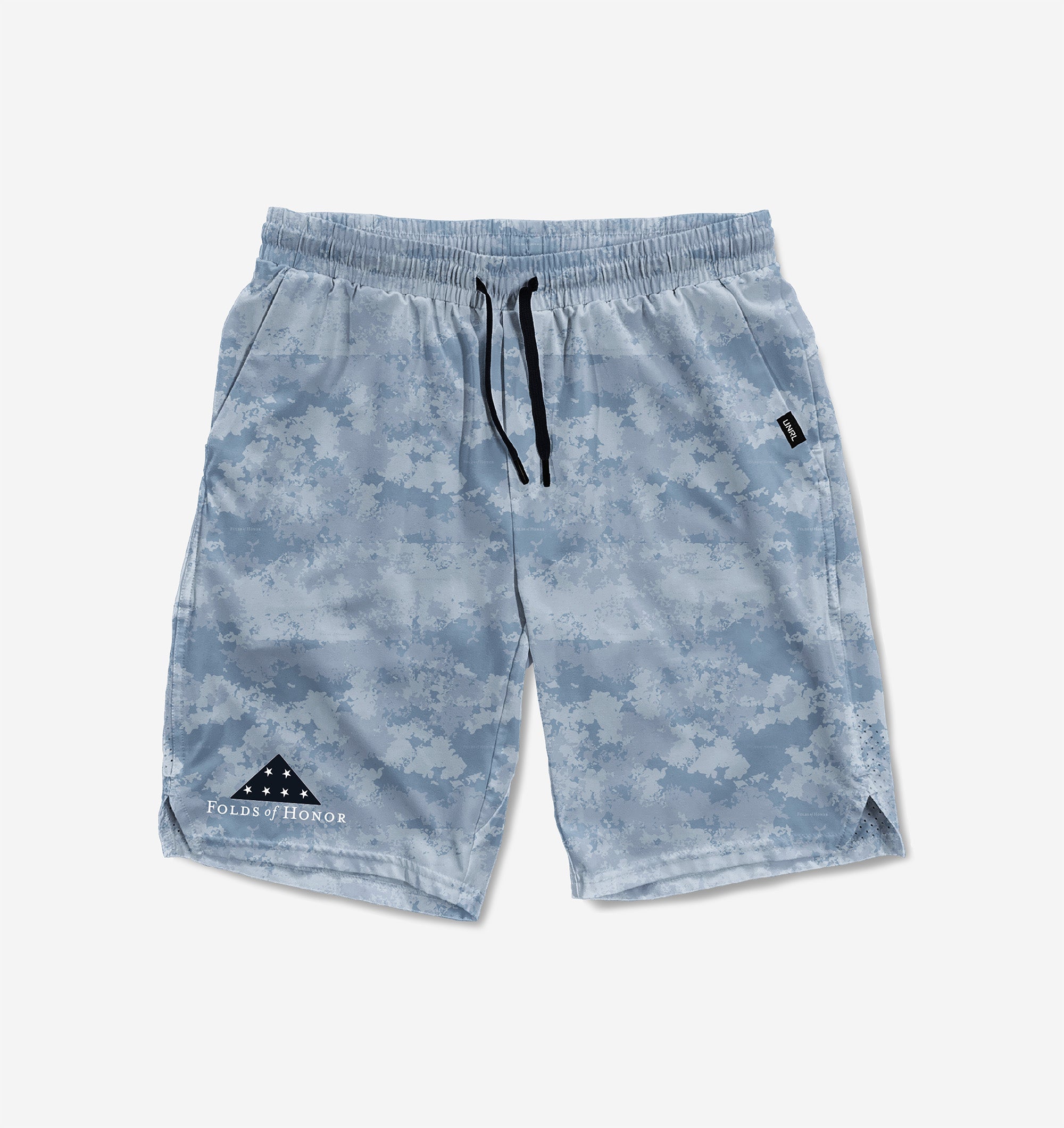 UNRL x Folds of Honor Stride Short [7.5”] | Camo Sky Blue