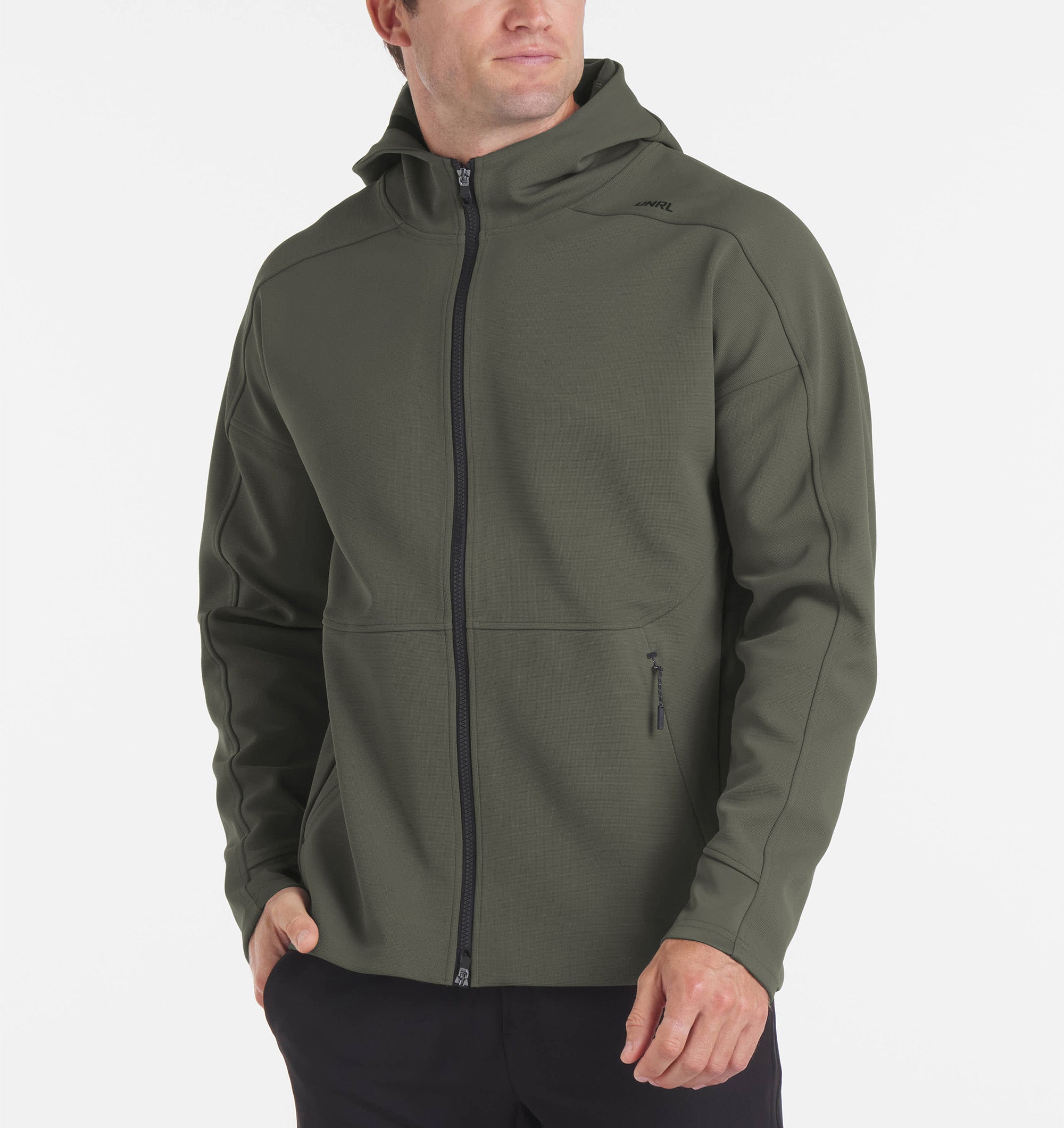 UNRL Men's Impact Full-Zip | Men's Hazel Green Sweatshirt