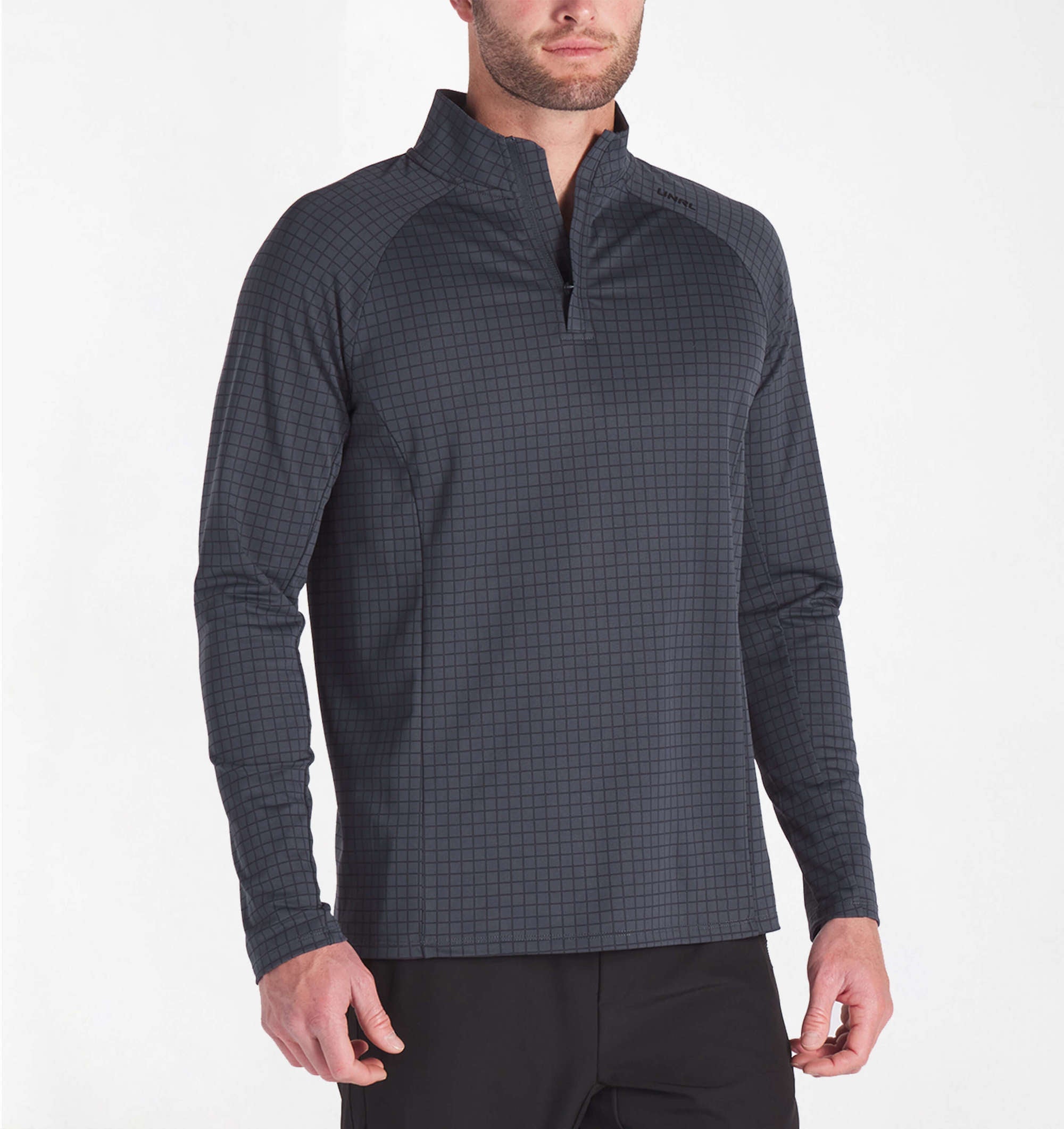 Highlands Quarter Zip - Iron Plaid - UNRL