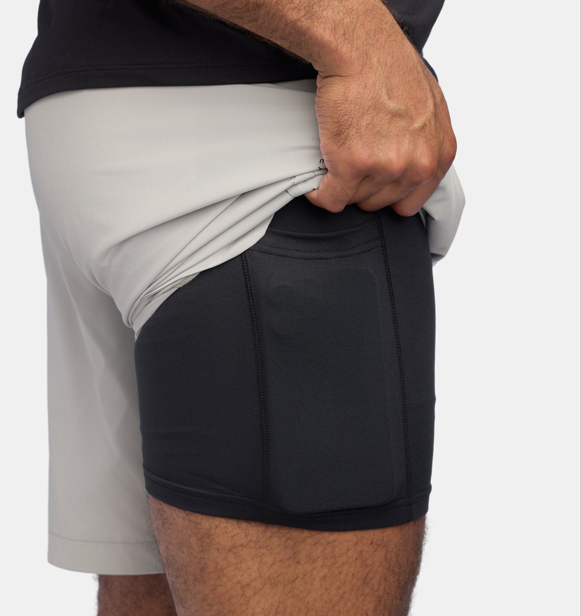Daybreaker Lined Shorts for Men | Light Gray Shorts – UNRL