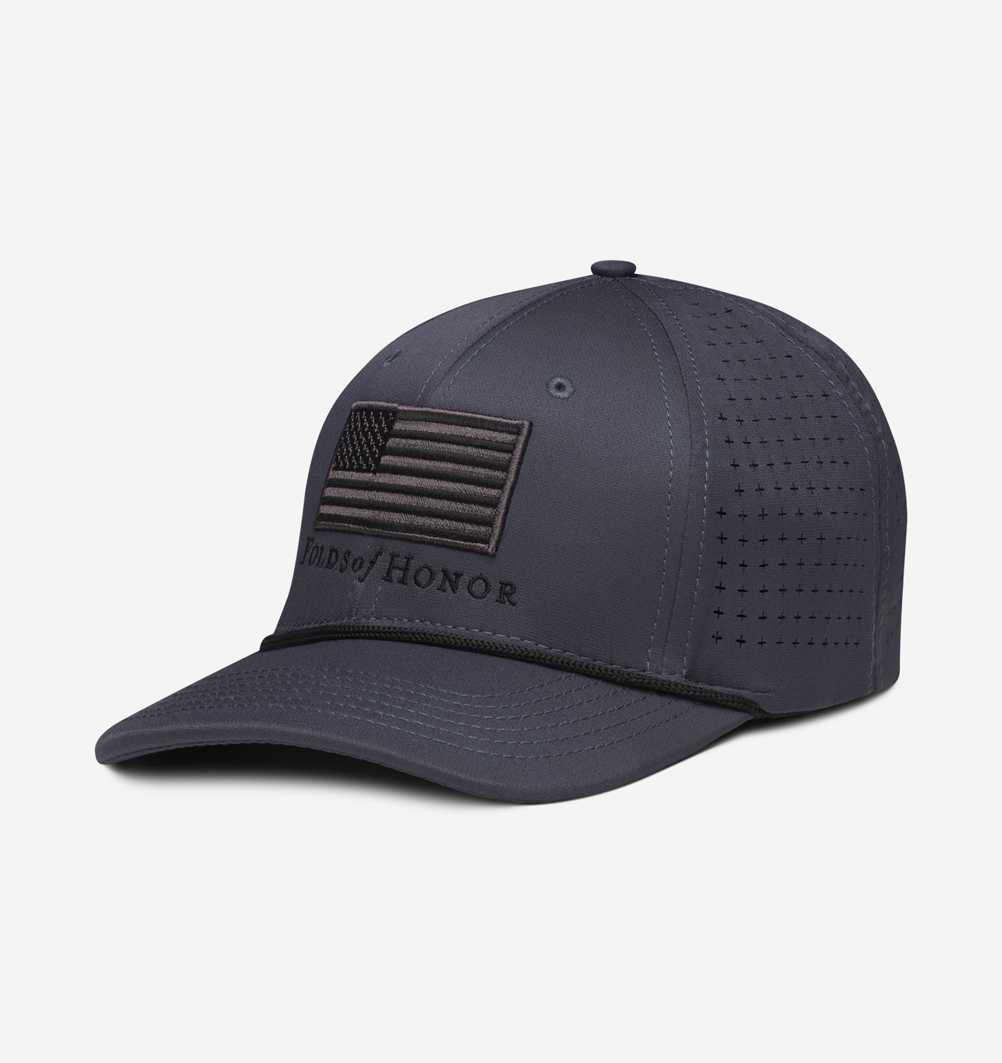 UNRL x Folds of Honor Vintage Rope Snapback [Mid-Pro] | Black White
