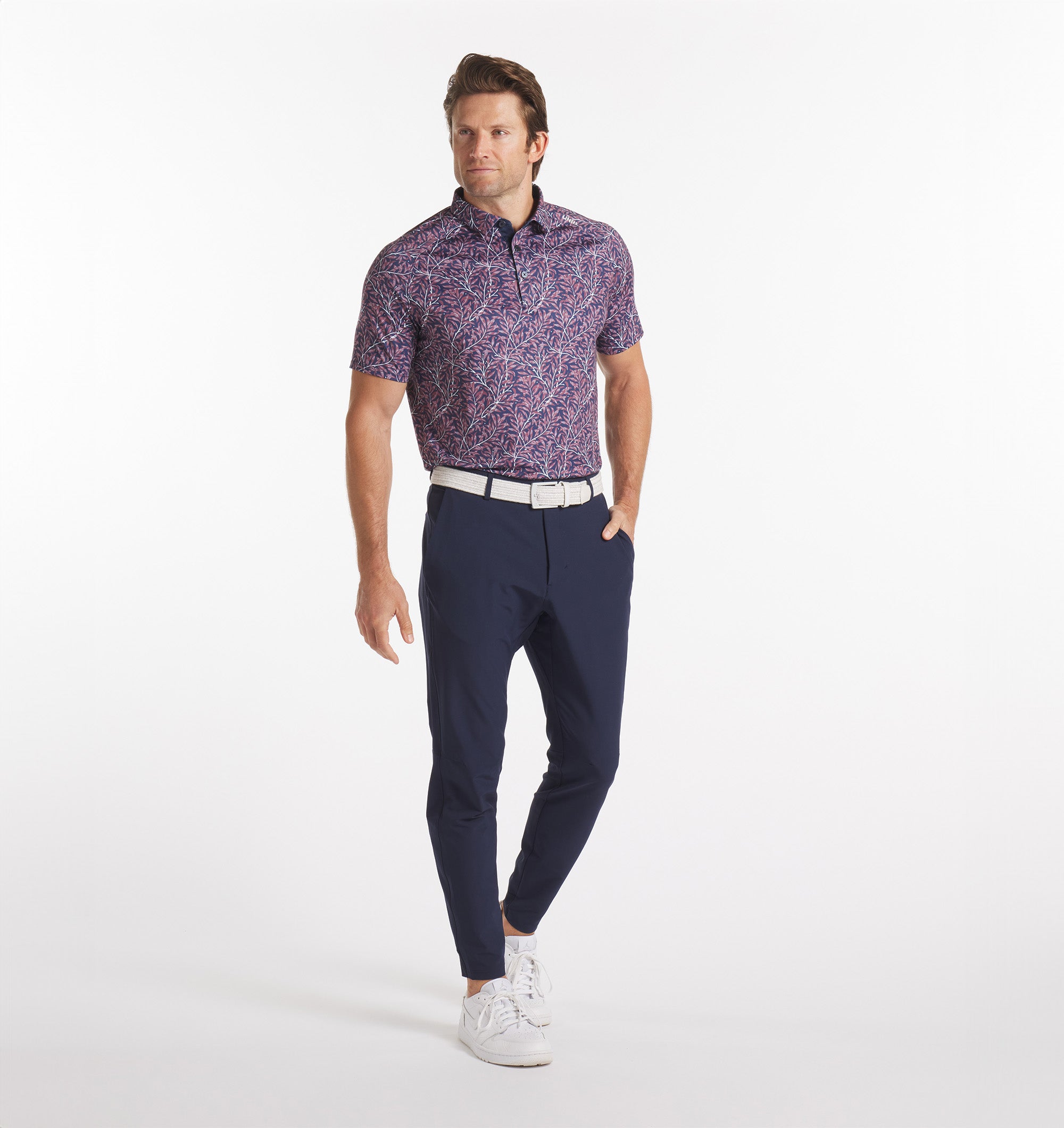Botanical Polo - Navy - Red - UNRL