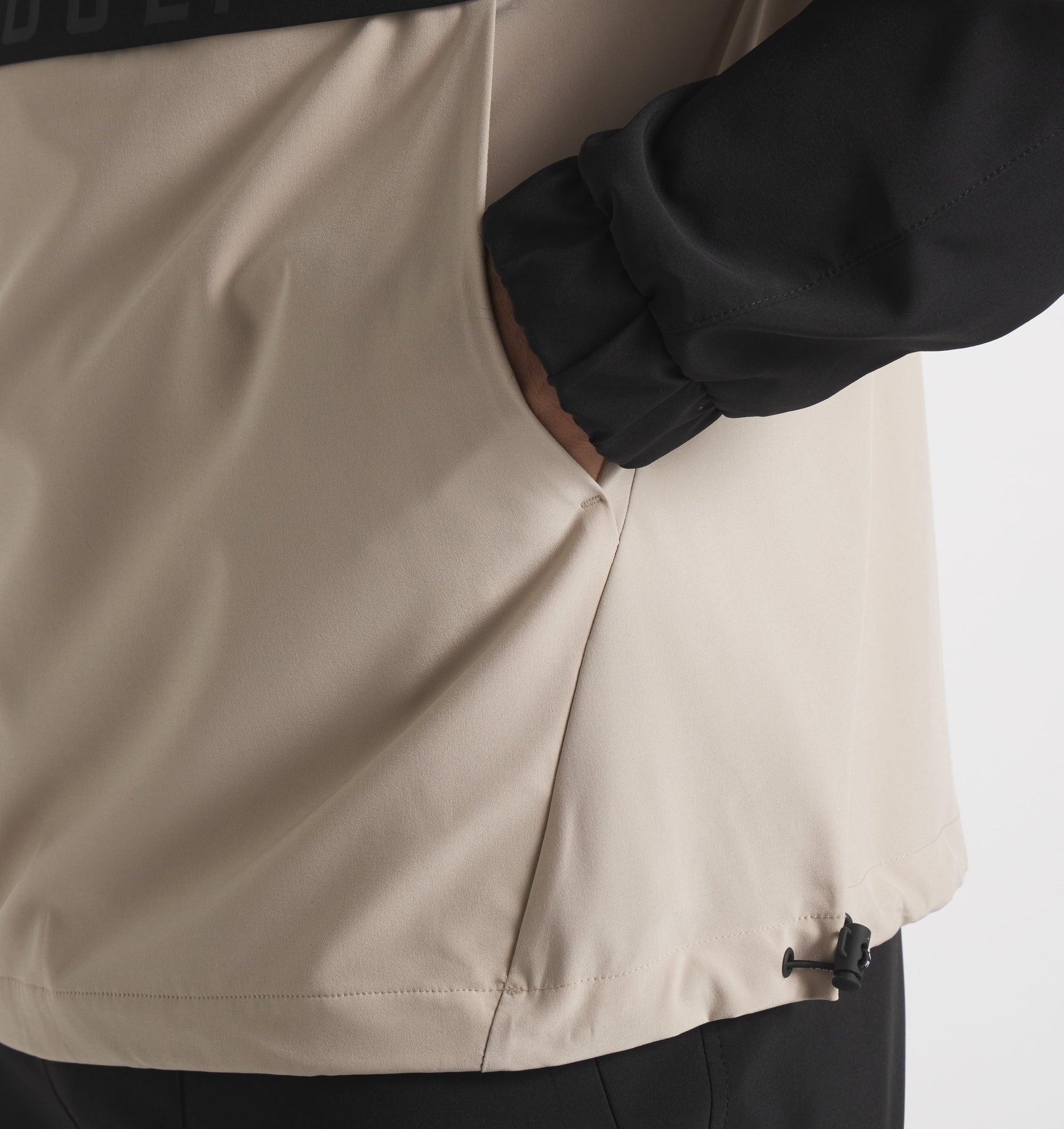 UNRL Golf DWR Track Jacket - Black Sand - UNRL