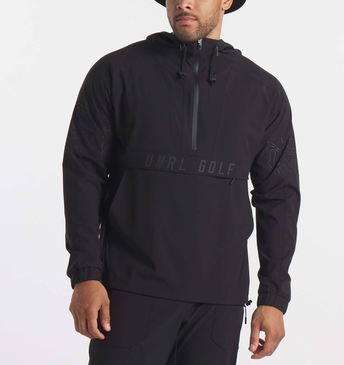 UNRL Golf DWR Track Jacket - Stealth Black - UNRL