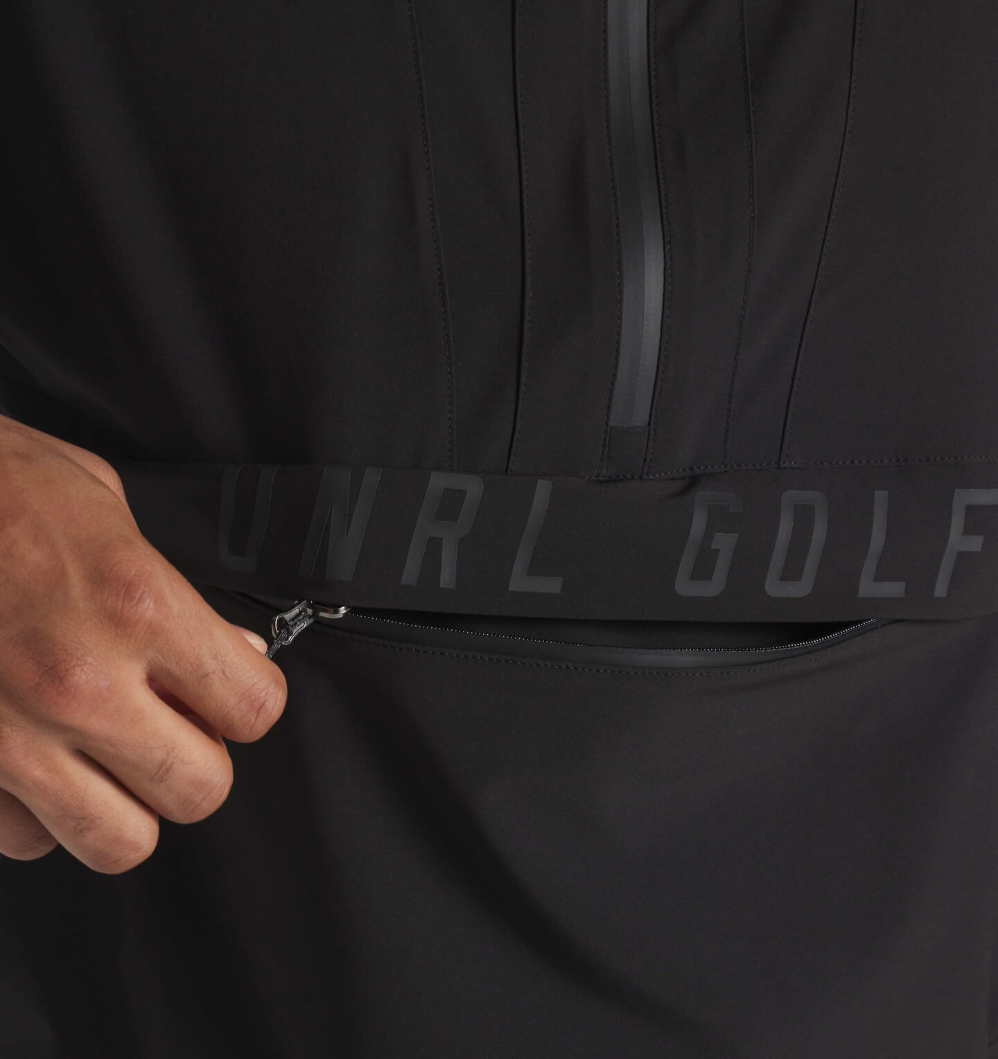 UNRL Golf DWR Track Jacket - Stealth Black - UNRL