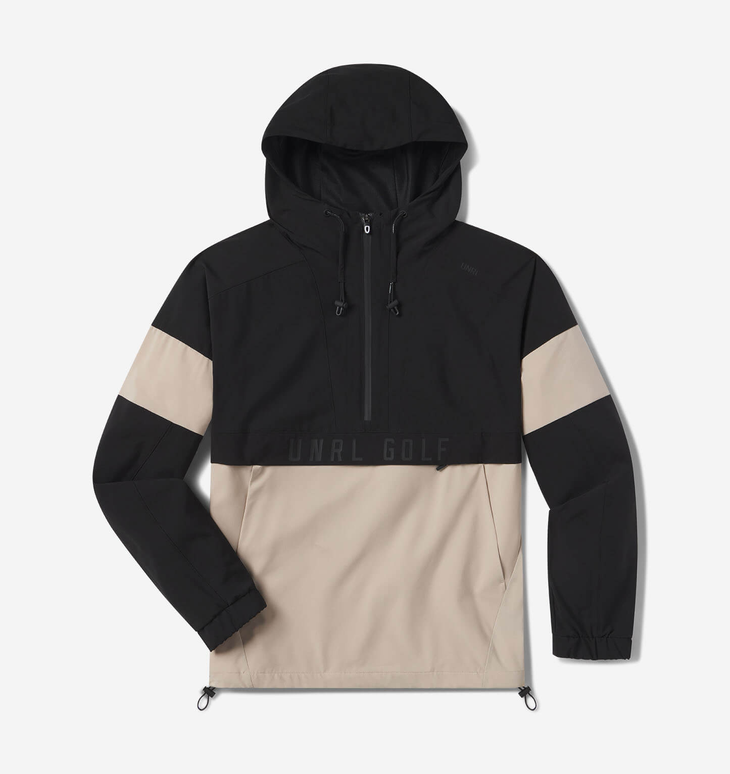 UNRL Golf DWR Track Jacket - Black Sand - UNRL