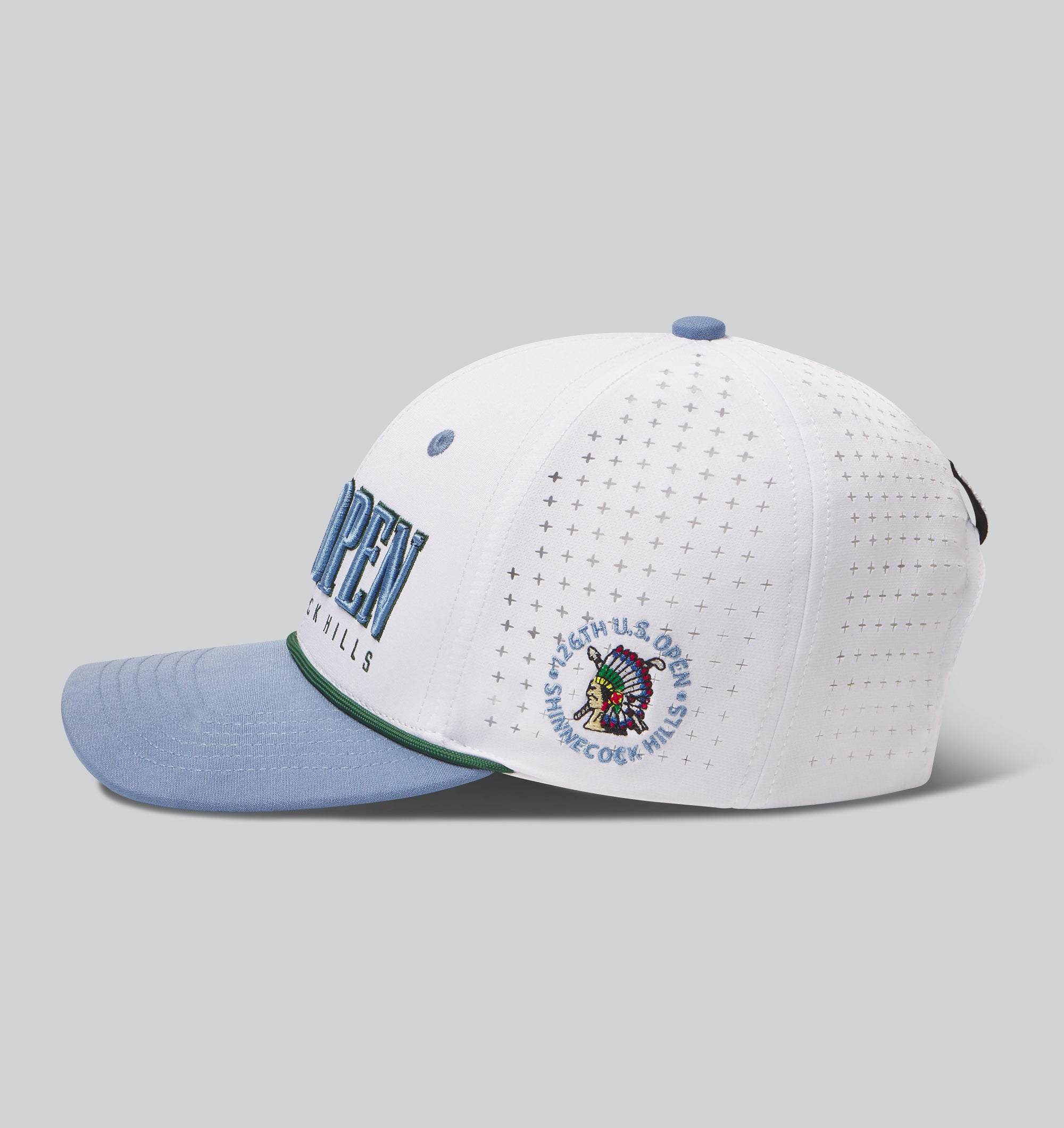 UNRL x 126th U.S. Open Script Mid-Pro Vented Snapback | White