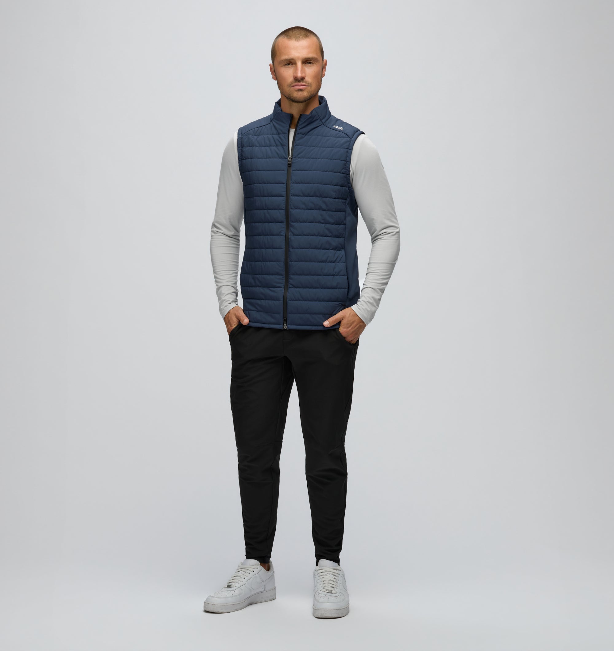 UNRL Vancouver Quilted Vest | Men's Harbor Blue Vest